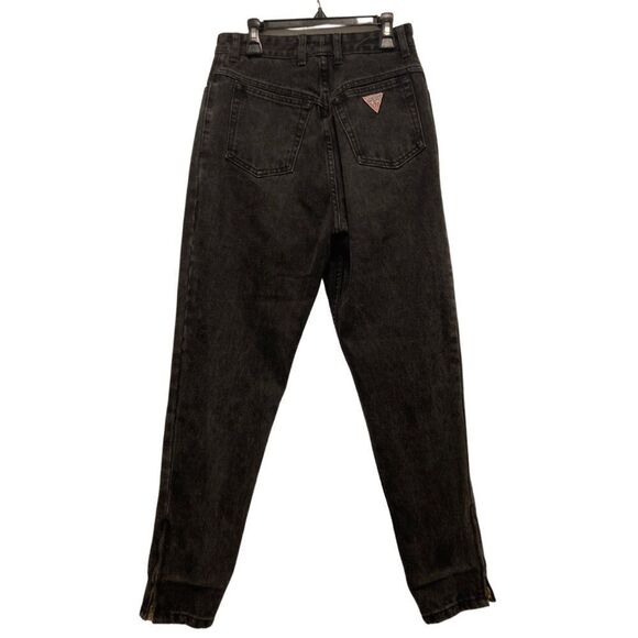 Vintage Guess By Georges Marciano Black Mom Jeans with zipper ankles - Picture 3 of 4